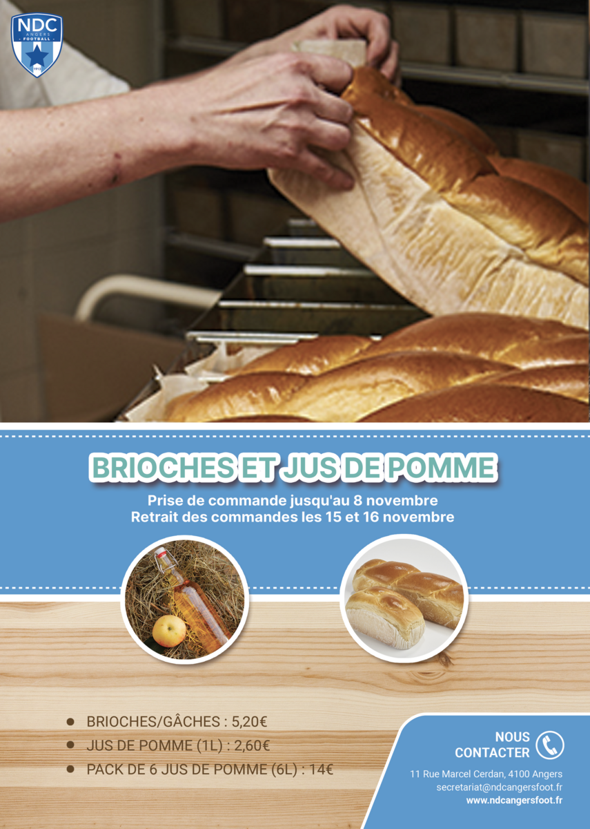 Précommandez vos Brioches et Jus de Pomme dès maintenant ! 🍞