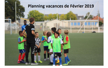 PLANNING ENTRAINEMENT VACANCES (U11 au U19)