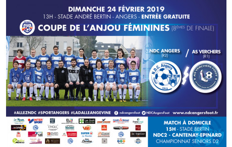 23-24 février : choc en coupe de l'Anjou féminine à Bertin dimanche