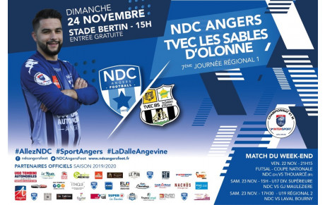 22-23-24 novembre : l'équipe fanion face au deuxième, le futsal contre une R1 !