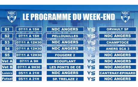 Programme du week-end : La réserve pour rester invaincue !
