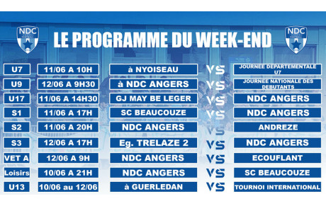 Ce week-end, vibrez aux couleurs de NDC ! 