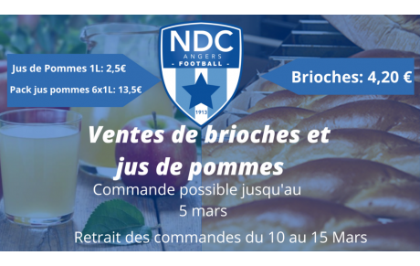 DERNIERS JOURS POUR LES VENTES DE BRIOCHES ET JUS DE POMMES