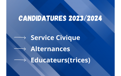 Service Civique, alternances, éducateurs : les candidatures 2023-2024 sont ouvertes